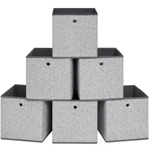 SONGMICS 6 Boîtes de rangement gris