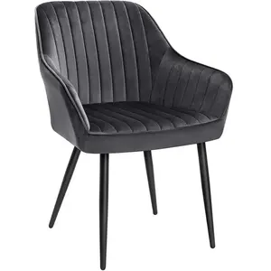 SONGMICS Chaise de salle à manger confort, Gris / 1 pas cher
