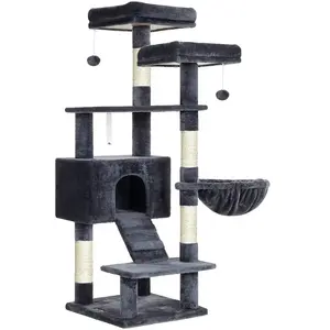 Feandrea Arbre à chat 142 cm, Gris Anthracite pas cher
