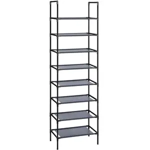 SONGMICS Étagère À Chaussures 4 Niveaux, Gris pas cher