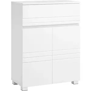 VASAGLE Meuble De Salle De Bain Blanc pas cher