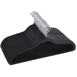 SONGMICS Cintre en plastique gain de place, Noir pas cher