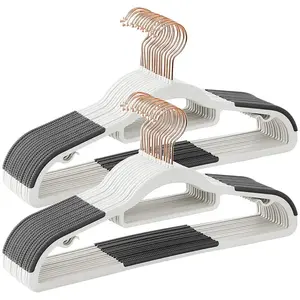 SONGMICS Cintres en plastique antiglisse, Gris Clair + Gris Foncé / 30 pas cher