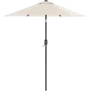 SONGMICS Parasol de jardin 2 m, Beige pas cher