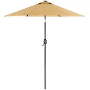 SONGMICS Parasol de jardin 2 m, Taupe pas cher