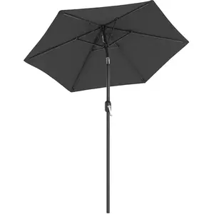 SONGMICS Parasol de jardin 2 m, Gris