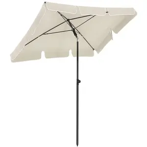 Comparateur de prix : SONGMICS Parasol avec sac de transport, Beige / 2 x 1,25 m
