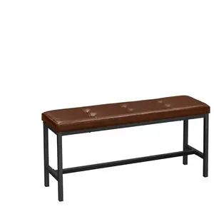 VASAGLE Banc de salle à manger confort, Marron + Noir pas cher