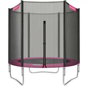 Comparateur de prix : SONGMICS Trampoline extérieur avec filet de protection, Rose / Ø 183 cm