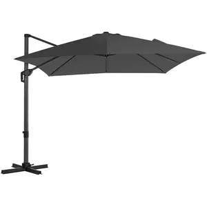 SONGMICS Parasol déporté de jardin 3 x 3 m, Gris pas cher