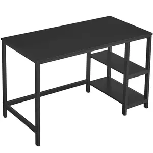 VASAGLE Bureau informatique avec 2 étagères, Noir / 120 cm pas cher