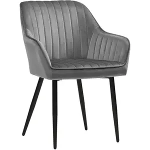 SONGMICS Chaise de salle à manger confort, Gris Clair / 1 pas cher