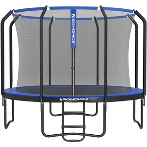 SONGMICS Trampoline de jardin avec filet de sécurité, Bleu / 366 X 90 cm pas cher