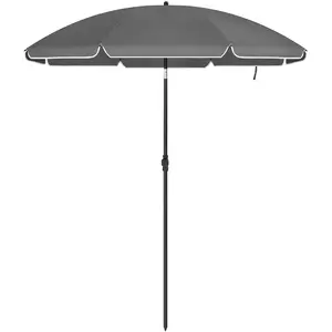 Comparateur de prix : SONGMICS Parasol de jardin protection solaire, Gris / Ø 2 m