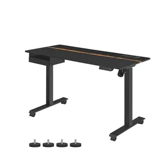 SONGMICS Bureau électrique réglable en hauteur, Noir / 60P x 140L cm pas cher