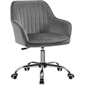 SONGMICS Fauteuil velours gris pas cher
