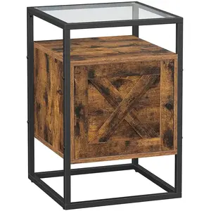 VASAGLE Table d'appoint façon grange pas cher