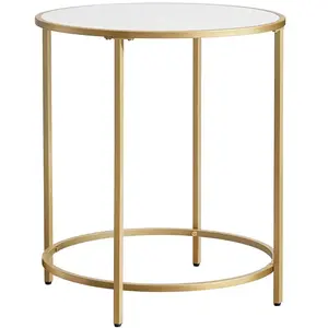 Vasagle Petite table verre doré pas cher