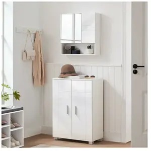 VASAGLE Meuble de salle de bain blanc pas cher