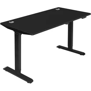 Songmics Bureau électrique réglable en hauteur, Noir pas cher