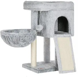 Feandrea Arbre à chat 66 cm, Gris Clair pas cher