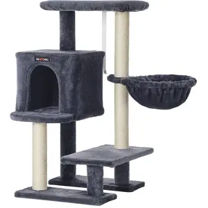 Feandrea Arbre à chat poteaux à griffer, Gris Anthracite pas cher