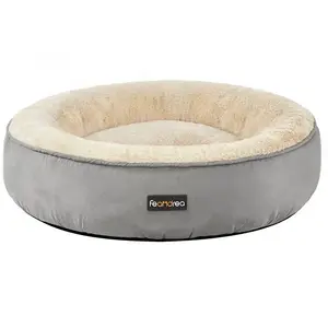 Comparateur de prix : Feandrea Panier Pour Chien Rond, Gris Clair