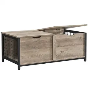 VASAGLE Table basse rangement grège pas cher