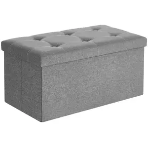 SONGMICS Banc de Rangement 80L, Gris ClairVendu parsongmics
