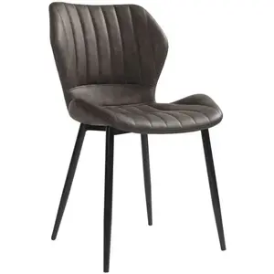 SONGMICS 2 Chaises PU gris pas cher