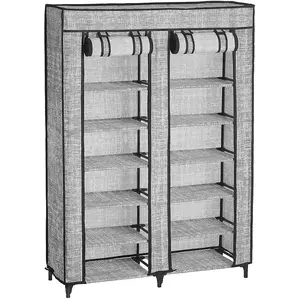 SONGMICS Étagère à chaussures tissu non-tissé, Gris pas cher
