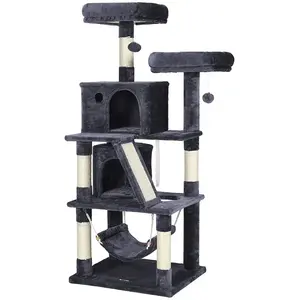 Feandrea Arbre à chat avec 2 niches, Gris Anthracite pas cher