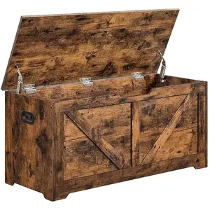 Comparateur de prix : Coffre de Rangement Intérieur VASAGLE - Style Grange - 100 x 40 x 46 c...