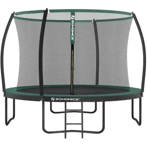 SONGMICS Trampoline extérieur avec échelle, Vert / Ø 305 cm pas cher