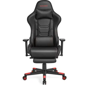 SONGMICS Fauteuil Gaming accoudoirs 3D noir et rouge, Noir + Rouge pas cher