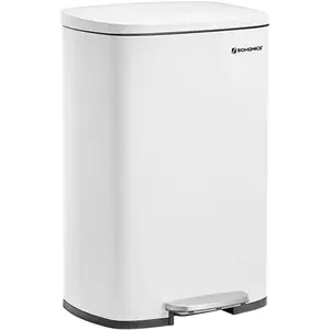 SONGMICS Poubelle de cuisine 50L, Blanc / 42,5L x 31,8l x 65,7H cmVendu parsongmics