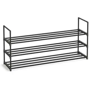 SONGMICS Étagère à chaussures à 4 niveaux, Noir / 30 x 116 x 55 cm pas cher