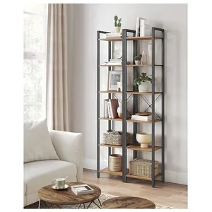 Comparateur de prix : VASAGLE Étagère 6 niveaux style industriel effet bois marron rustique