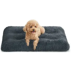 Feandrea Panier pour chien rembourrage moelleux, Gris Foncé / 80 x 50 cm pas cher