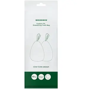 SONGMICS 55L Sac poubelle blanc, Blanc / 1 pas cher