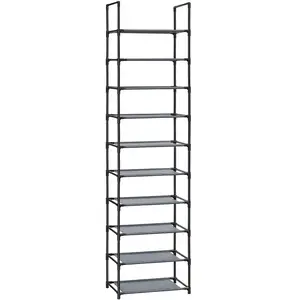Comparateur de prix : SONGMICS Étagère à chaussure cadre en acier, Gris / 28 x 45 x 173 cm