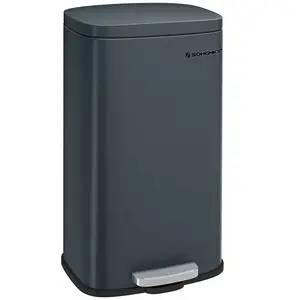 SONGMICS Poubelle de cuisine 30L avec pédale, Gris verdâtreVendu parsongmics