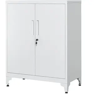 SONGMICS Caisson de bureau avec placard polyvalent, Gris Mat / 80L cm pas cher