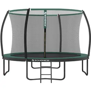 SONGMICS Trampoline extérieur avec échelle, Vert / Ø 366 cm pas cher