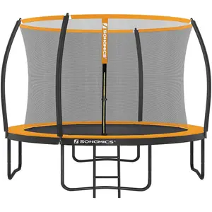 SONGMICS Trampoline extérieur avec échelle, Orange / Ø 305 cm pas cher