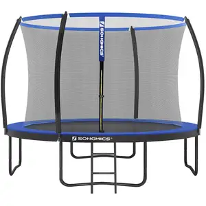 SONGMICS Trampoline extérieur avec échelle, Bleu / Ø 305 cm pas cher