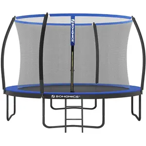 SONGMICS Trampoline extérieur avec échelle, Bleu / Ø 366 cm pas cher