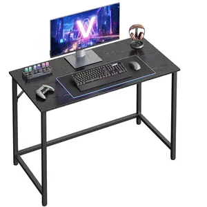 VASAGLE Bureau industriel assemblage simple, Noir / 50P x 100L cm pas cher