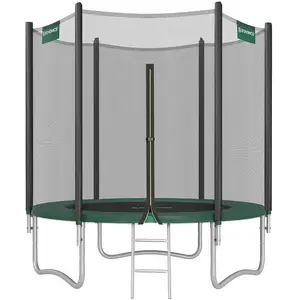 SONGMICS Trampoline Ø 183 cm extérieur avec échelle, Noir + VertVendu parsongmics