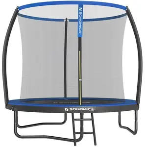 SONGMICS Trampoline extérieur avec échelle, Bleu / Ø 244 cm pas cher